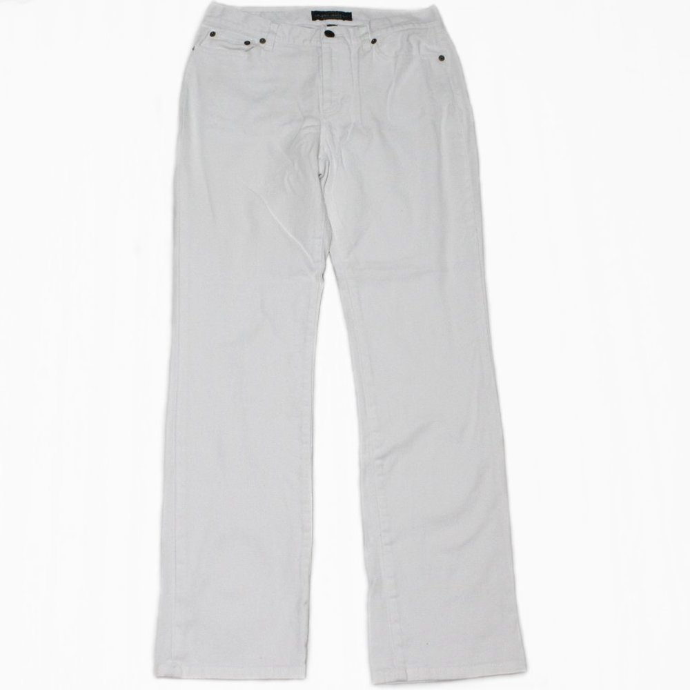 Sz 4 White Classic Straight Leg LRL Jeans